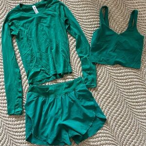 Lululemon Cascadia Green Matching Set